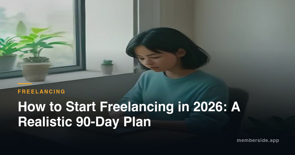 How to Start Freelancing in 2026: A Realistic 90-Day Plan