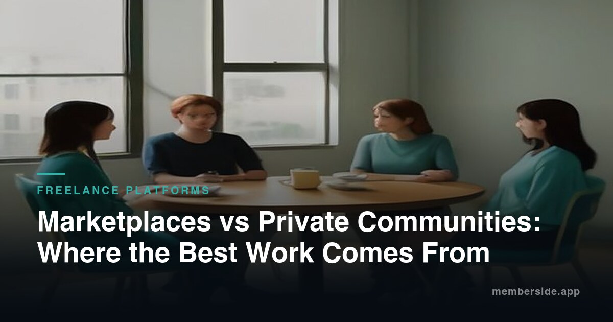 Freelance Marketplaces vs Private Communities: Where the Best Work Comes From
